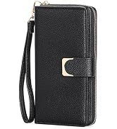 RNIEGA Long Wallet Women RFID Blocking Large Capacity Leather Purse Phone Multi Credit Card Holde...