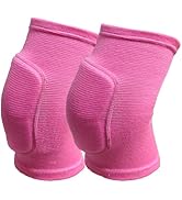 Anti slip sponge, soft and breathable men's, women's, girls', and children's pink knee pads suita...