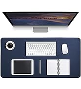 YXLILI Mouse Pad 31.5" x 15.7" Large Desk Mat PU Leather Desk Protector Blotter Waterproof Laptop...