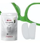 Setex Gecko Grip Ultra-Thin 0.6mm Anti Slip Eyeglass Nose Pads, (5 Clear Pair) USA Made, Innovati...