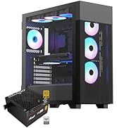 Rosewill FBM-X7 ATX Mid Tower Case - Hinged Tempered Glass Side Panel, High Airflow, 4X PWM ARGB ...