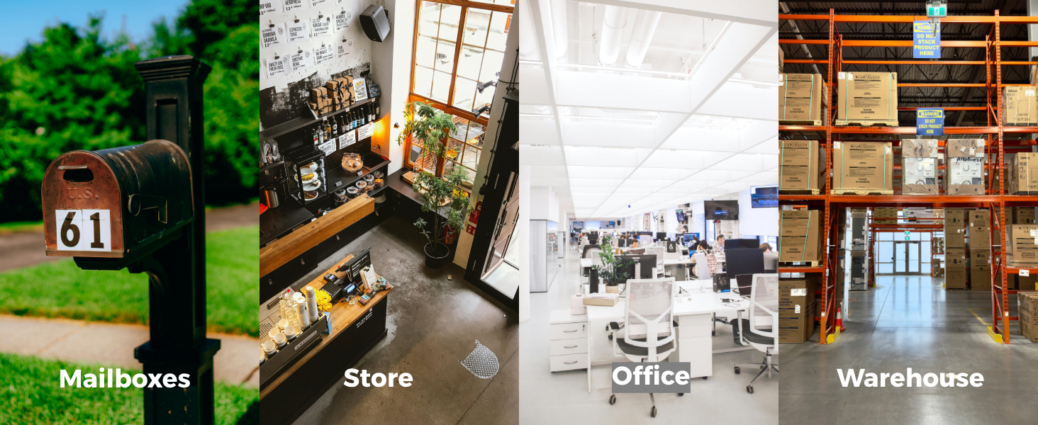 Can be used in mailboxes, offices, warehouses, stores, etc.