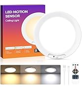 Rechargeable Ceiling Light, LED Motion Sensor Light Indoor, Magnetic Wireless Battery Operated Ce...