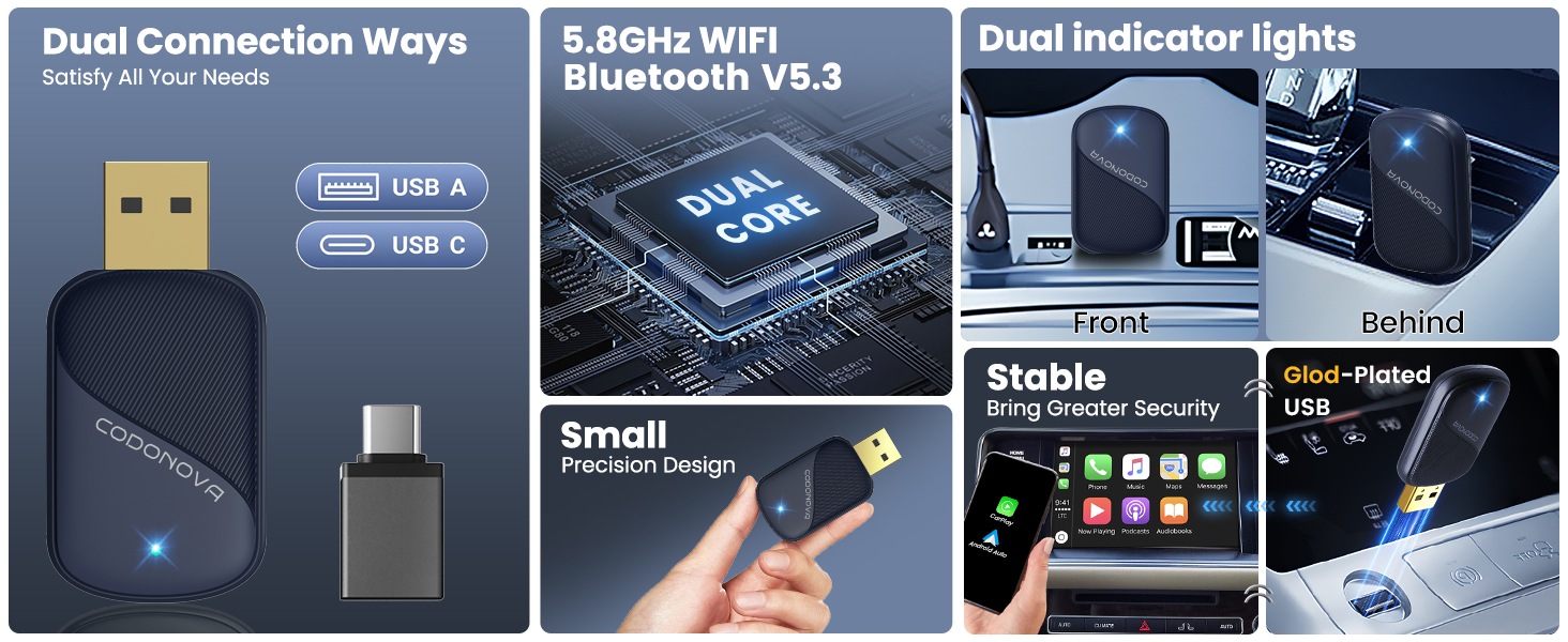 Mini automotive plug-in features dual ports, fast chip and gold-plated connector