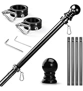 Anovo Flag Pole for Outside House - Stainless Steel 5 FT Flag Poles Kit with1 Inch Metal 360° Rot...