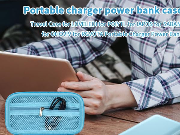 LOVELEDI charger power bank Travel Case