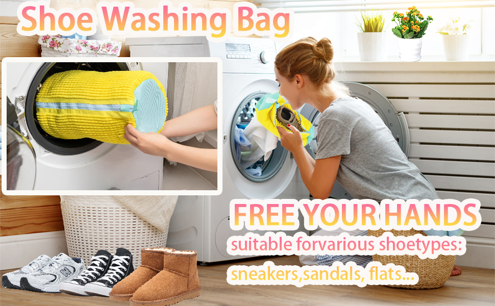 Reusable 2pc Shoe Cleaning Bags for Sneakers 360° Deep Cleaning