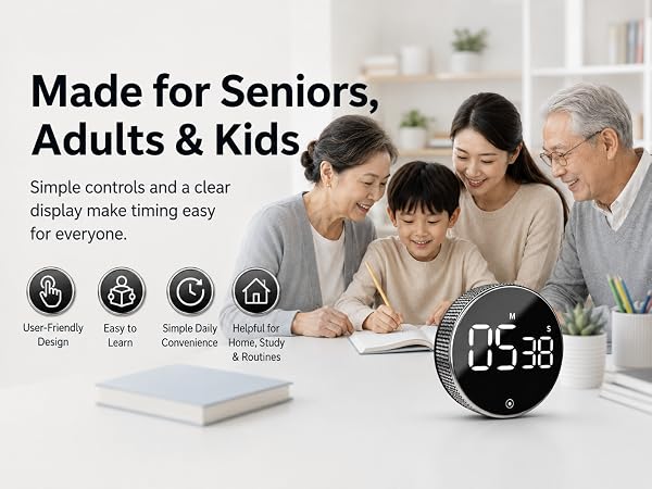 digital kitchen timer, countdown timer, magnetic kitchen timer, digital countdown clock, SPN-RECPP