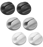 D-Line Cable Tidy Clips - Self-Adhesive - Multipurpose Cord Holder - Cable Tidy Bases 6pk, Black/...