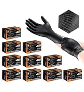 UYKKE 10mil Nitrile Gloves Thick, Industrial Disposable Gloves, Heavy Duty Mechanic Gloves, Fully...