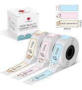 Phomemo D30 D35 Q31 Label Maker Tape, Black on Dogs Patterns Vertical Label Tape, Special Shapes ...