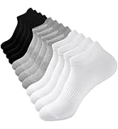 floconssy Ankle Socks for Women, Cotton Running Athletic Socks with Heel Tab Low Cut Sports Short...