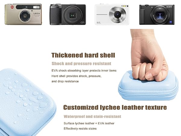 Digital Camera Case, Camera Bag for CAMKORY/ KODAK PIXPRO FZ45/FZ55/ Canon PowerShot ELPH/ 180/ IXUS