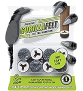 GorillaFelt CB240 Chair Leg Floor Protectors/Felt Glides (Set of 8) Tap On Felt Furniture Pads Gu...