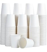 SIUQ 600 Pack 5 oz Paper Cups, Disposable Mini Bathroom Mouthwash Cups, Hot/Cold Drinking Cups, W...