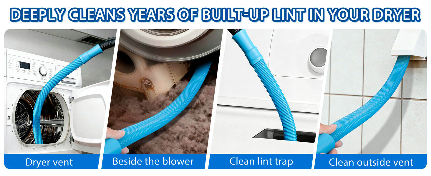 Dryer Vent Cleaner Kit,Dryer Lint Vacuum Attachment