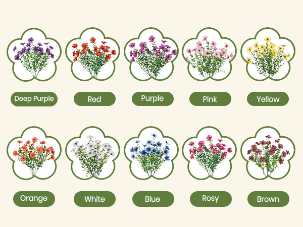 artificial flowers for outdoors