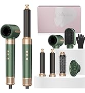 Atopskins 7 in 1 Blow Dryer Brush, Air Wrap Brush Set Hair Dryer Brush 110,000 RPM with Negative ...