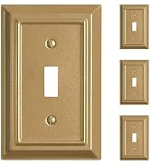 Kisrvopn Metal Electrical Outlet Covers, Light Switch Cover Wall Plates, Mid Size Thicker Decorat...