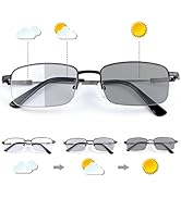MIRYEA Photochromic Progressive Multifocus Reading Sunglasses UV Protection Transition Sun Reader...