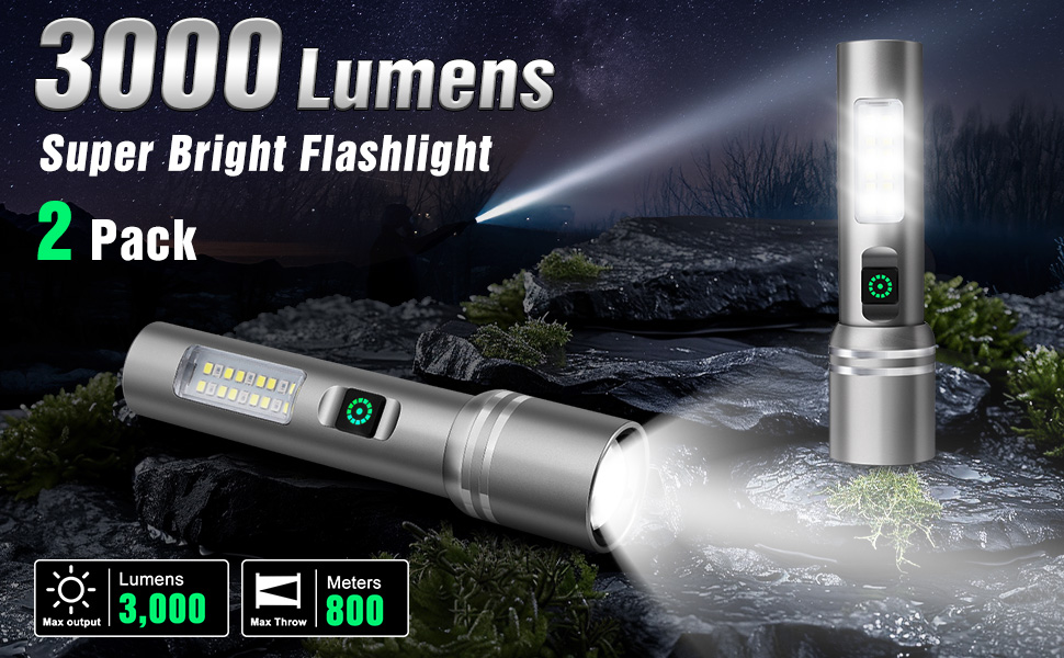 flashlights high lumens; rechargeable flashlights; rechargeable flashlight;