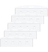 Pawfly Horizontal Half Card Badge Holders with Grippers Hard Transparent Protectors Sleeves Frost...