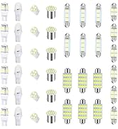 WZP 42PCS Car Interior LED Light Combination Set, T10 31mm 36mm 41mm LED Bulbs, Wide Angle Super ...