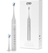 Pop Sonic Pro 2.0 Electric Toothbrush (White), Ultrasonic Toothbrush | 45,000 VPM | Electric Toot...