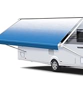 Hutigertech RV Awning Fabric Replacement-Premium Grade Weatherproof Vinyl Universal Outdoor Canop...