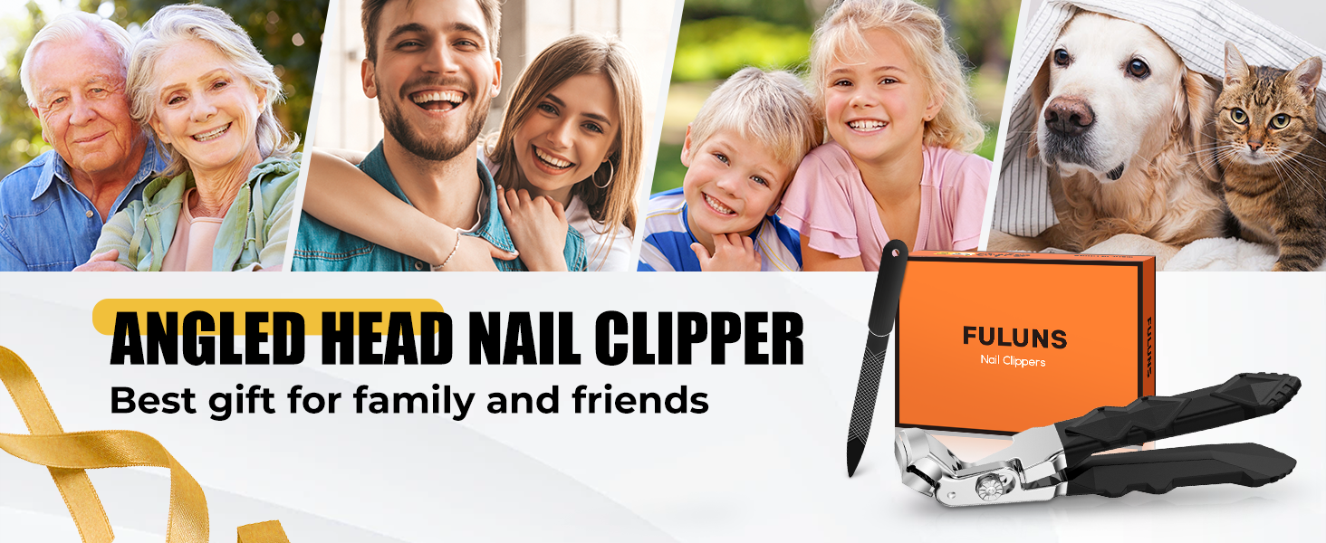 Angled Head Nail Clippers for Seniors for Thick Nails Long Handle Toenail Clippers