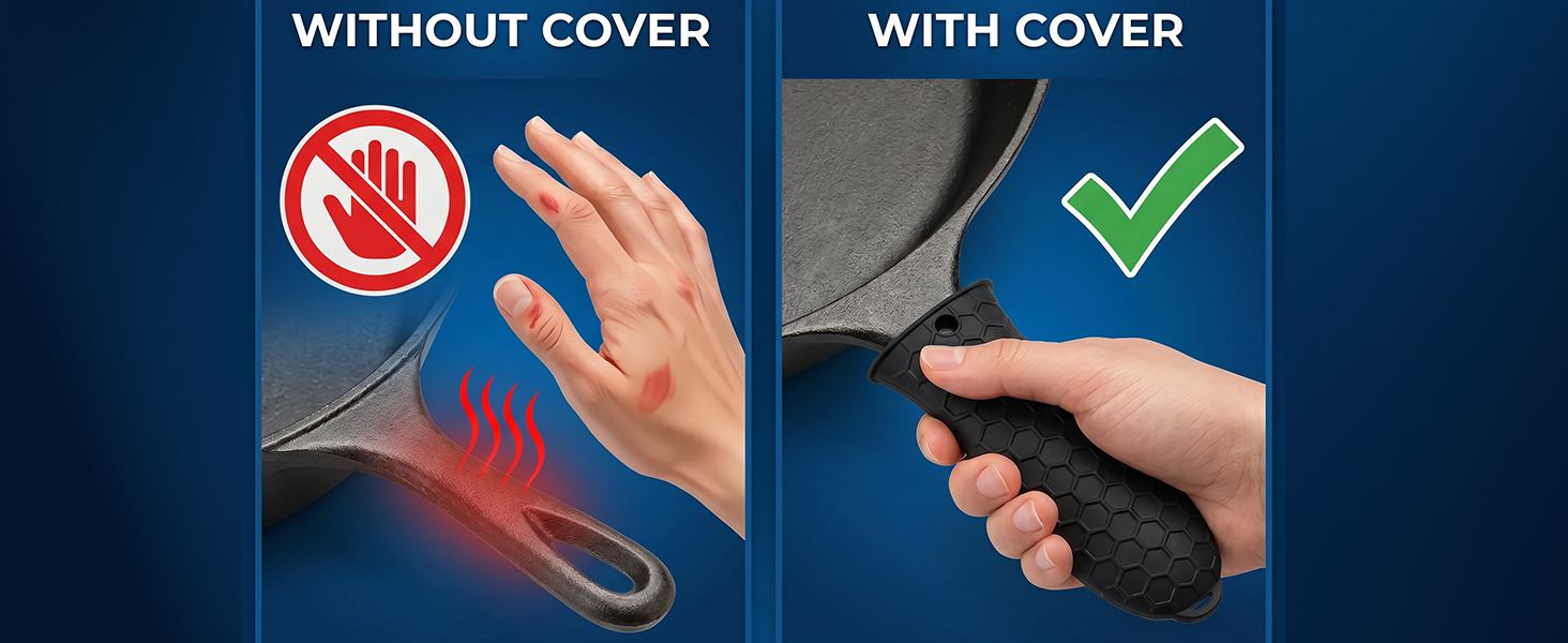 handle,silicone,pot,cast,iron,cover,pan,covers,holder,skillet,hot,sleeve,lodge,heat