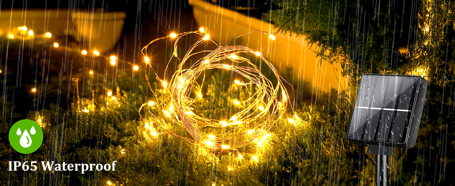 solar twinkle lights outdoor waterproof