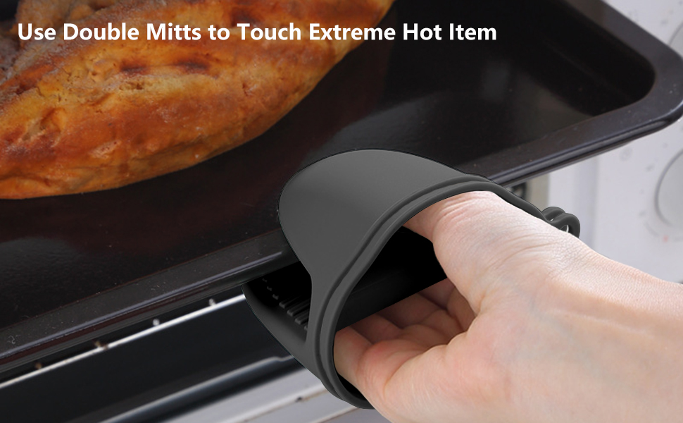 silicone oven mitts pair