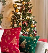 Topfinel 18x18 Red Christmas Throw Pillow Covers Set of 2, Xmas Decoration Soft Velvet Pillow Covers