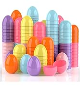 HDLNKAK Easter Eggs, 2.3 inch, 96 Pack Vibrant Fillable Plastic Easter Eggs, Easter Eggs Empty, C...