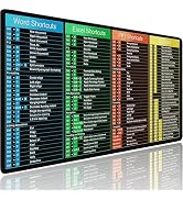 Excel Shortcuts Mouse Pad Large, Excel/Word/Power Point/Windows 31.5" x 15.7" Gaming Mousepad wit...
