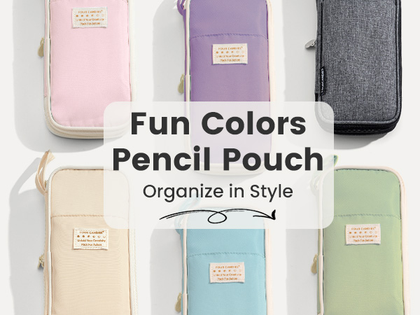 Four Candies Aesthetic School Supplies with Cute Pen Case