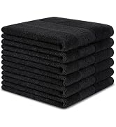 ZHAYAO 6 Pack 100% Cotton Wash Cloth, 12x12 Inch Highly Absorbent and Soft Feel Fingertip Towels,...