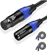 XLR Cable, XLR Microphone Cable Male to Female 25ft 2 Pack, AuxLink Balanced XLR Speaker Cable Su...