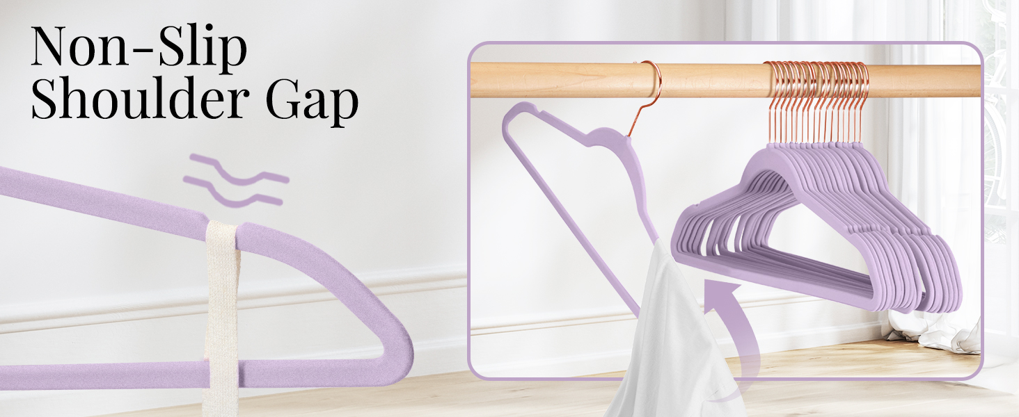 purple hangers velvet