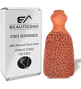 BEAUTICONE 100% Natural Terracotta Pumice Stone for Feet - Durable Callus Remover for Cracked Hee...