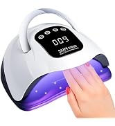 UV LED Nail Lamp with 72 Beads, 320W Nail Curing Lamps for Gel Polish with Automatic Sensor/4 Tim...