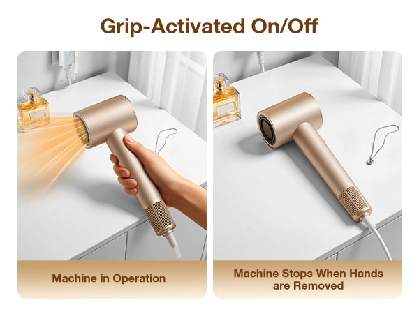diffuser hair dryer Grip-sensor On/Off
