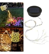 VOOKRY Watering Can Solar Lights Replacement Top - 1 Pack 3.6in Round Solar Panel with 3.5Ft 80 L...