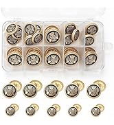 Sewing Buttons for Blazer, 28pcs Metal Blazer Buttons for Clothes, 18mm/0.7IN 23mm/0.9IN Replacem...