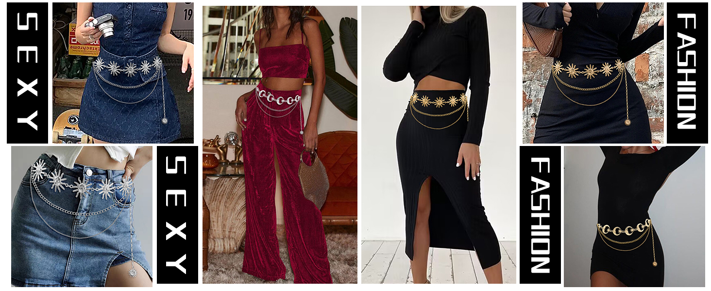 metal chain belt