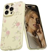 XIZYO for iPhone 14 Pro Case, Cute Floral Aesthetic Flower Case Pink Rose Pattern Print Women Gir...