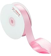 LaRibbons 1 Inch Wide Double Face Satin Ribbon - 25 Yard (123-Pearl Pink)