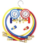PB Motor Tech AC Diagnostic Manifold Gauge Set for R134A, R12, R22, R502 Refrigerants, Includes 4...