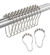 Amazer Shower Curtain Rings, Set of 12, Rust-Resistant Metal Shower Hooks Ring Shower Rings for C...
